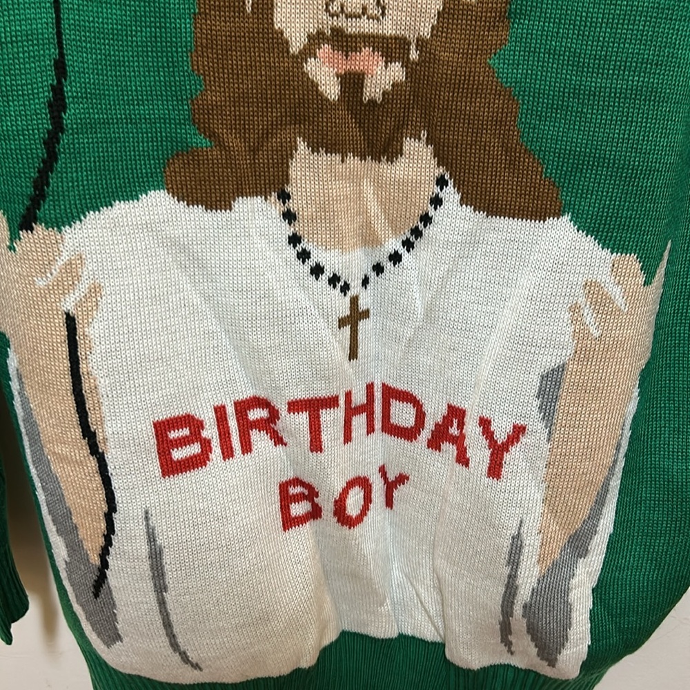 Tipsy Elves Happy Birthday Jesus ugly Christmas sweater - Picture 9 of 16